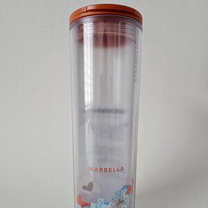 NEW STARBUCKS You Are Here Marbella, Spain Double Wall Tumbler w/SKU 16floz/473m